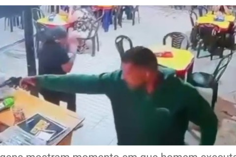 Vídeo mostra momento em que homem executa mulher em lanchonete no Bessa