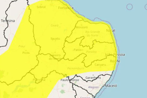 Terça-feira (10) com alerta de vendaval na Paraíba