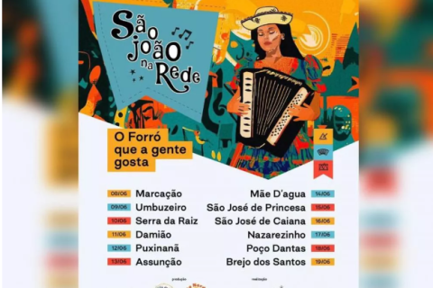 Mãe d'Água recebe o Festival São João na Rede no próximo dia 14