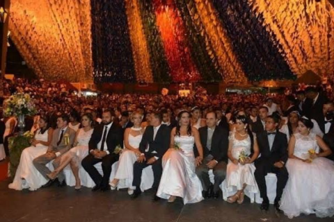 Casamento Coletivo 2024 com 100 casais será nesta quarta-feira (12), no tradicional Dia dos Namorados