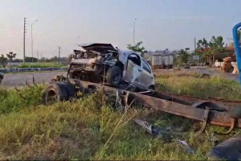 VÍDEO: acidente com capotamento é registrado na BR-101, em Santa Rita