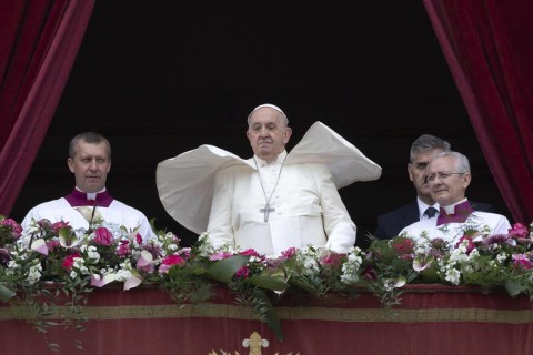 Em mensagem de Páscoa, papa Francisco fala em Gaza