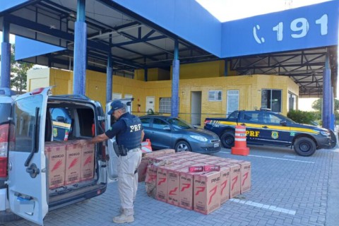 PRF apreende carga com mais de 17 mil maços de cigarros contrabandeados na Paraíba