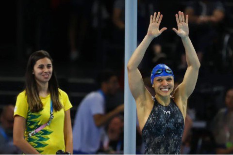 Paralimpíada: Brasil conquista dois ouros na natação e sobe para 3º no quadro de medalhas