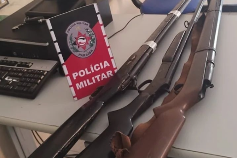 Polícia apreende armas utilizadas para caça ilegal em S. José de Caiana