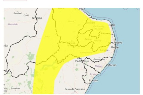 Inmet  Meteorologia emite alerta de perigo potencial de vendaval para os 223 municípios da Paraíba