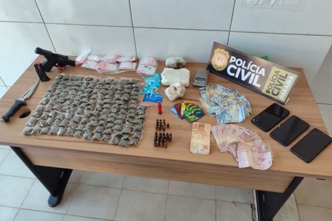 Polícia Civil prende suspeito em flagrante e apreende drogas e munições durante operação na cidade de Sousa