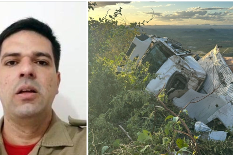 Comandante do 4⁰ BBM-PB, Major Galvão, dá detalhes do acidente tipo colisão que ocorreu na Serra do Teixeira nesta terça-feira (2)